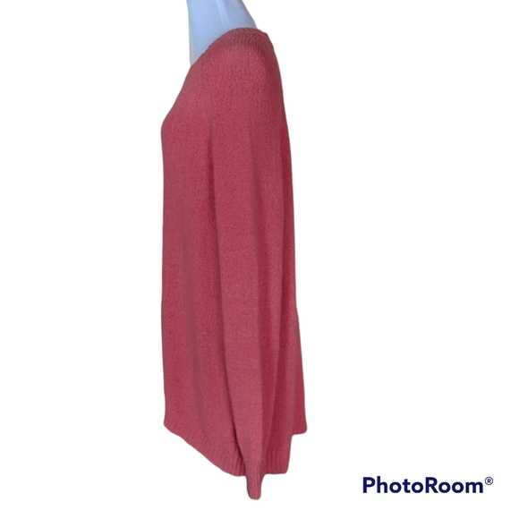 Caslon Relaxed Knit Crew Neck Sweater Coral 1X NWT Plus Size - Picture 6 of 6